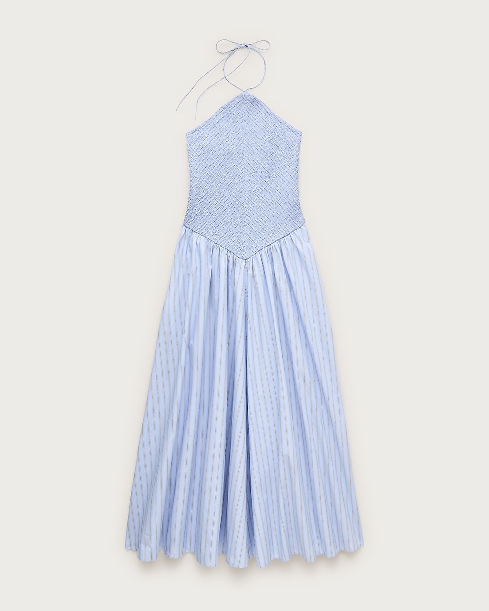 Smocked halter dress in stripe | J. Crew US