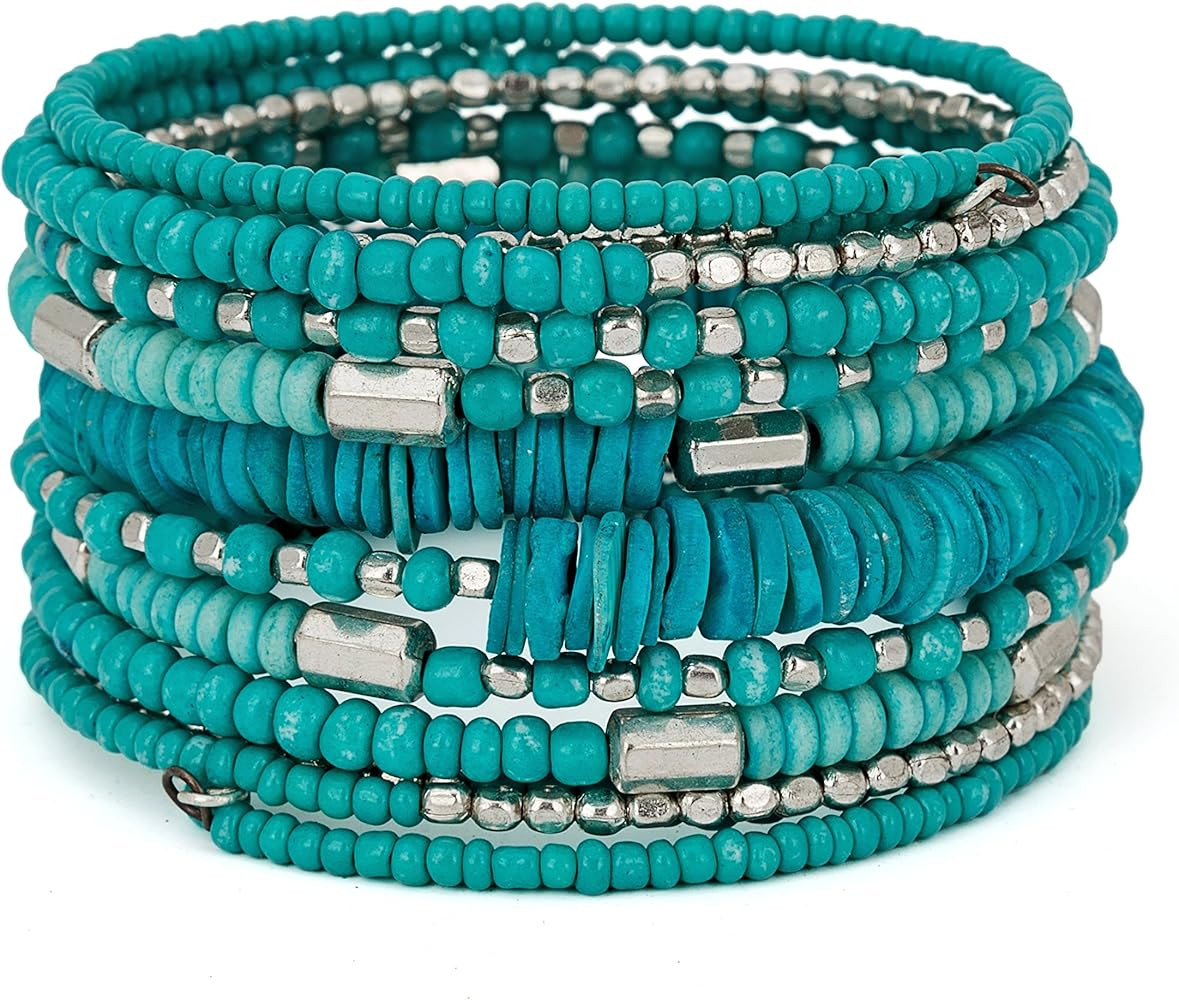 SPUNKYsoul Handmade Bohemian Coil Spring Bracelet for Women Collection | Amazon (US)