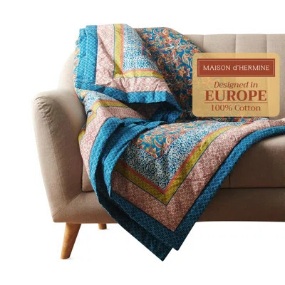 Maison d' Hermine Throw Blanket for Couch Lightweight Soft Warm Breathable Cotton Throw Blankets for Bed Girls Boys Women Men Gifts Sofa Living Room V | Wayfair North America