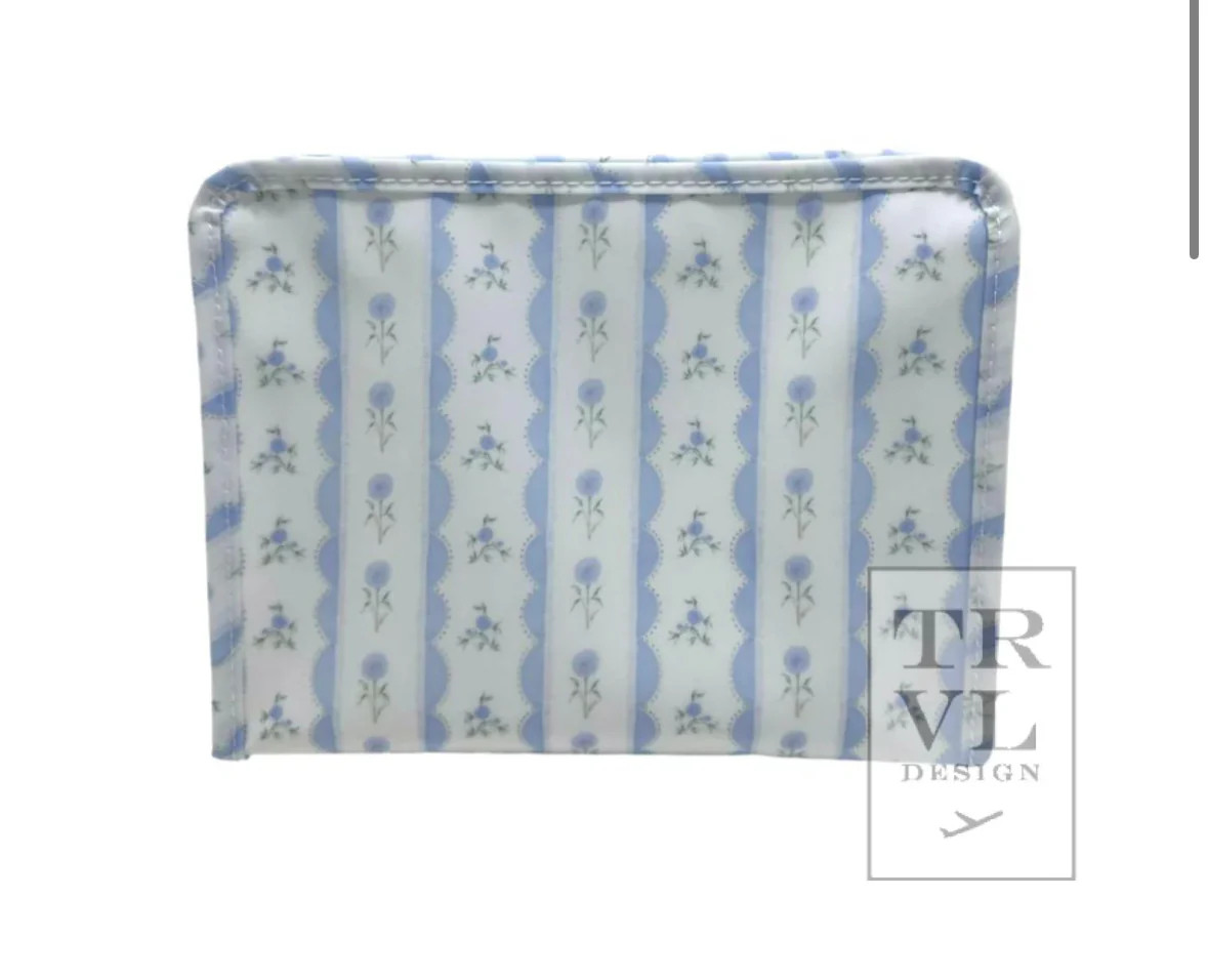 Medium Blue Ribbon floral Gingham Roadie (preorder) | Lovely Little Things Boutique