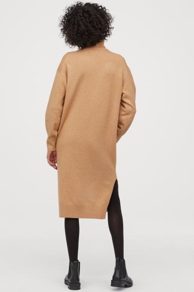 Knit Turtleneck Dress - Beige - Ladies | H&M US | H&M (US + CA)