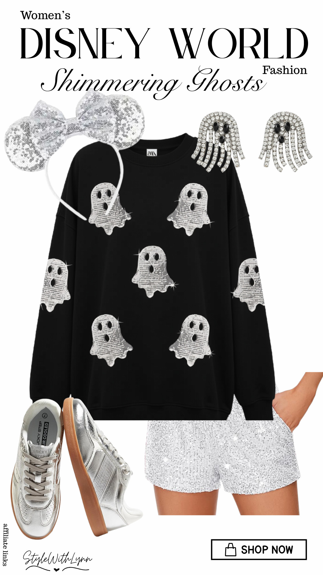 ✨ The cutest way to do spooky season at Disney! 👻✨

If you're planning a Mickey's Not-So-Scary Halloween Party or a fall trip to Walt Disney World, this Shimmering Ghosts outfit is the perfect mix of festive, comfortable, and park-chic. The sparkly ghost sweatshirt paired with sequin shorts creates an elevated Halloween look that's perfect for cooler evenings, while silver sneakers keep you comfortable from rope drop to fireworks. Add shimmering ears and ghost earrings for the ultimate Disney Halloween outfit! 🖤🤍




#DisneyHalloween #DisneyWorldOutfit #MickeysNotSoScaryHalloweenParty #MNSSHP #DisneyStyle #DisneyFashion #HalloweenOutfit #DisneyHalloweenOutfit #DisneyMom #DisneyCreator #DisneyStyleInspo #DisneyOutfitIdeas #MagicKingdom #DisneyParks #DisneyBound #FallDisneyStyle #HalloweenDisney #SequinStyle #LTKCreator #AmazonFashion #StyleWithLynn #DisneyVacation #ThemeParkStyle #DisneyInspiration #HalloweenFashion

#LTKootd #LTKSeasonal