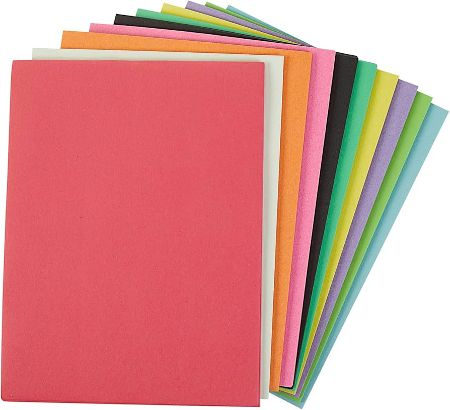 Colorations Lightweight Construction Paper, Value Pack, 10 Colors, 300 Sheets with Bonus Stencil,... | Amazon (US)