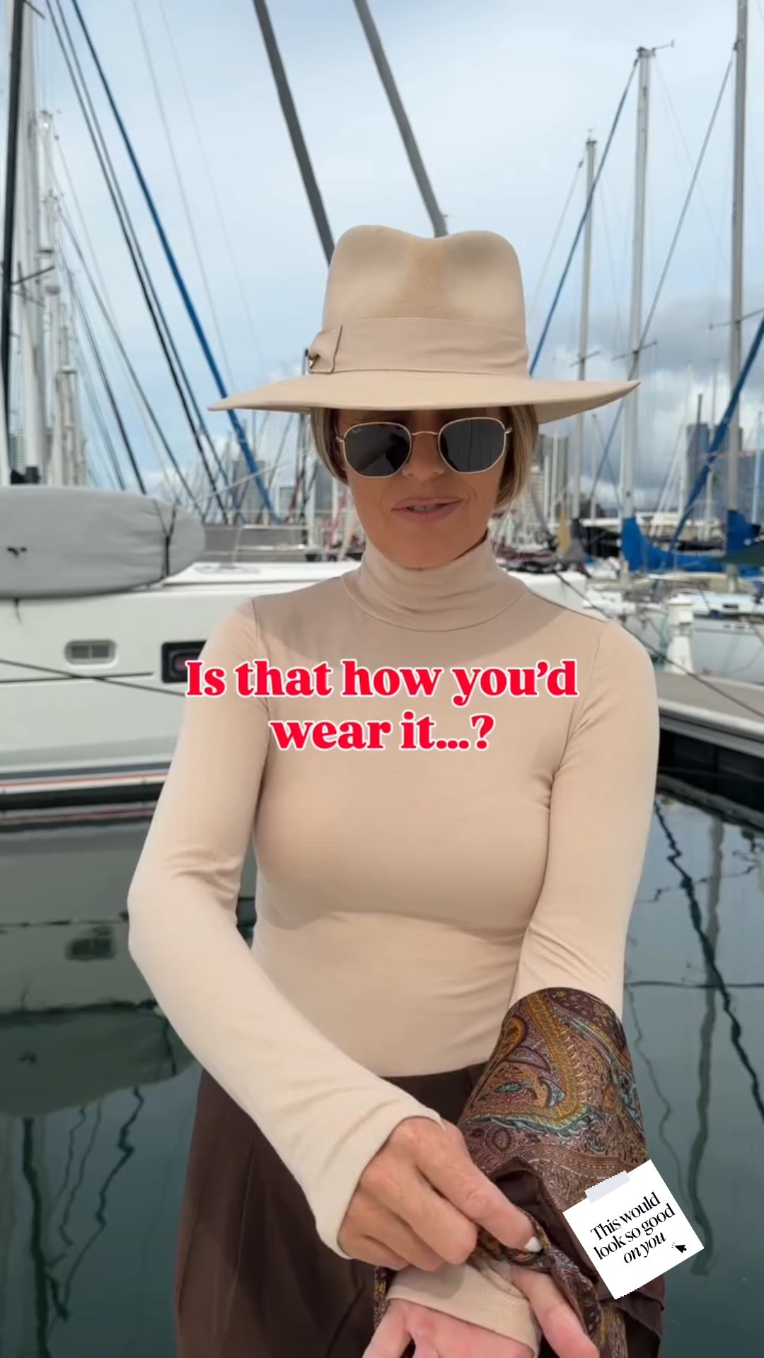 Did the scarf totally make this outfit? 👀 YES or NO ?

Fold your scarf into a triangle, then fold it into a thin band. Place it around your neck and bring the ends to the front. Twist the ends together, hold the twist under your chin with two fingers, and loop the longer end over to create a small opening. Thread the ends through the opening and adjust it so it looks like a flower. What do you think?

#scarfhacks #silkscarf #diyfashion

#LTKU #LTKootd #LTKWorkwear