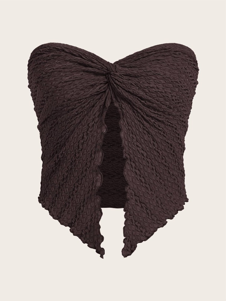 SHEIN ICON Twist Split Hem Tube Top | SHEIN