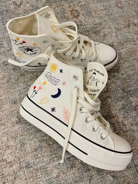My new favorite sneakers! Love these embroidered platform converse. I’ve linked several options which would make great unique holiday gifts! 🎁 

#LTKfindsunder100 #LTKstyletip #LTKshoecrush