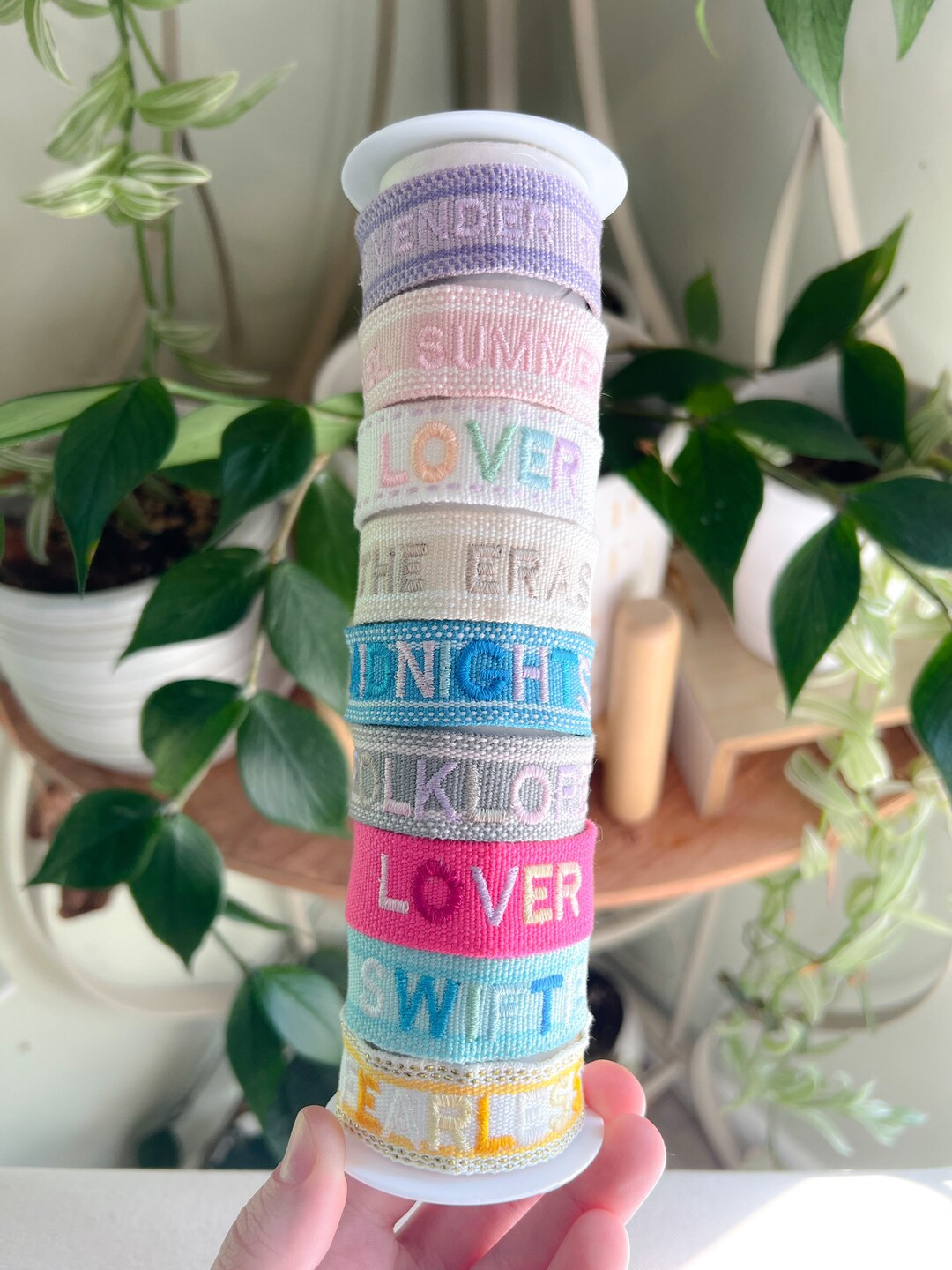 Custom Tassel Bracelet, Embroidered Tassel Friendship Bracelet, Pastel Custom Multicolor Personal... | Etsy (US)