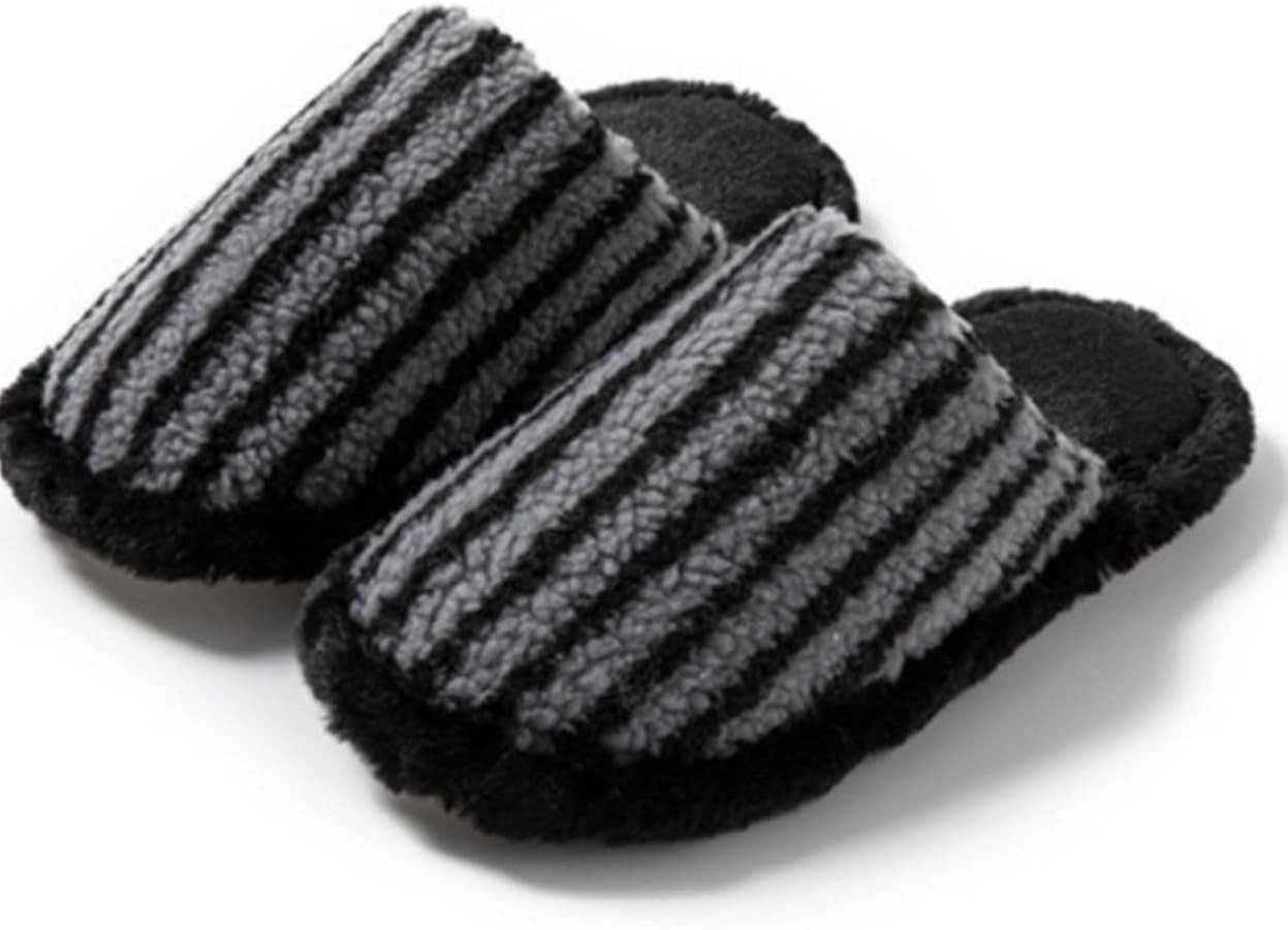 Stripe Slippers-Fluffy Fur Chic Fashion Casual Clean Y2k Cute Indoor Outdoor Vacation Bathroom Co... | Amazon (US)