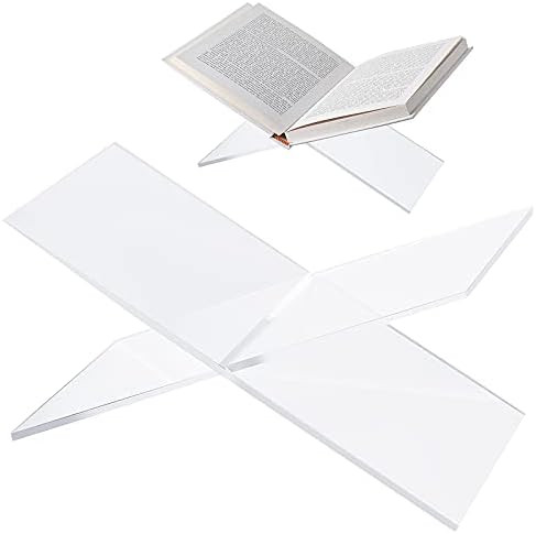 Acrylic Book Holder Acrylic Open Book Display Stand Reading Acrylic Book Holder for Open and Closed  | Amazon (US)