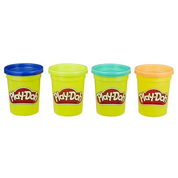 Play-Doh Wild Colors, 4-Pack of 4-Ounce Cans of Modeling Compound - Walmart.com | Walmart (US)