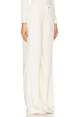 Featherweight Tailored Sofie Full Length Wide Leg in Ecru | Revolve Clothing (Global)