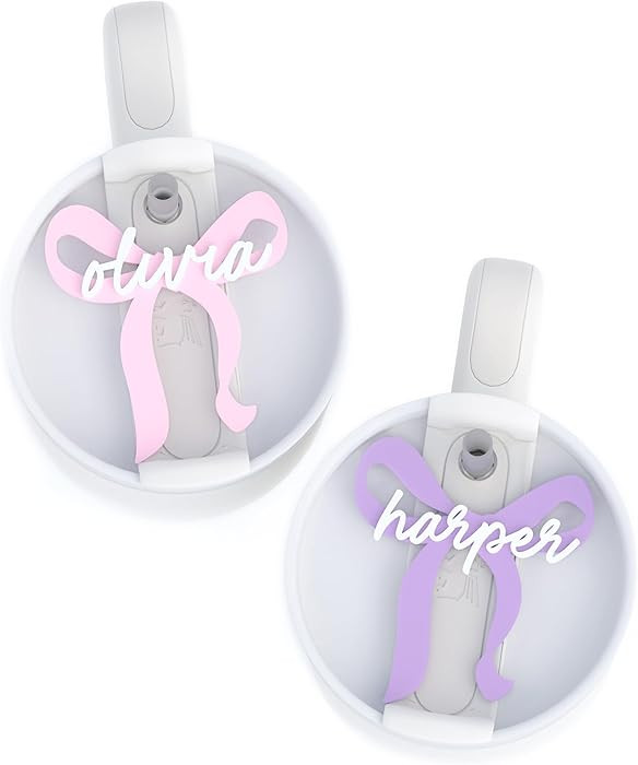 The Cotton & Canvas Co. Personalized Bow Stanley Name Tag, Stanley Name Plate, Acrylic Lid Topper... | Amazon (US)