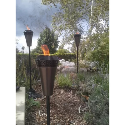 TIKI® Brand Island King® 66 Inch TIKI Torch Metal Large Flame Browns - 111214968 | Wayfair North America