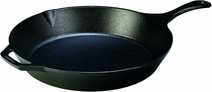 Lodge 13-1/4 Inch Cast Iron Pre-Seasoned Skillet – Signature Teardrop Handle - Use in the Oven,... | Amazon (US)