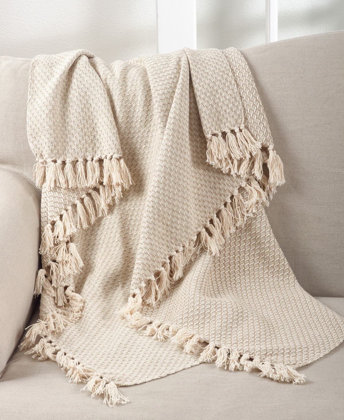 Saro Lifestyle Classic Throw, 50" x 60" - Beige | Macy's
