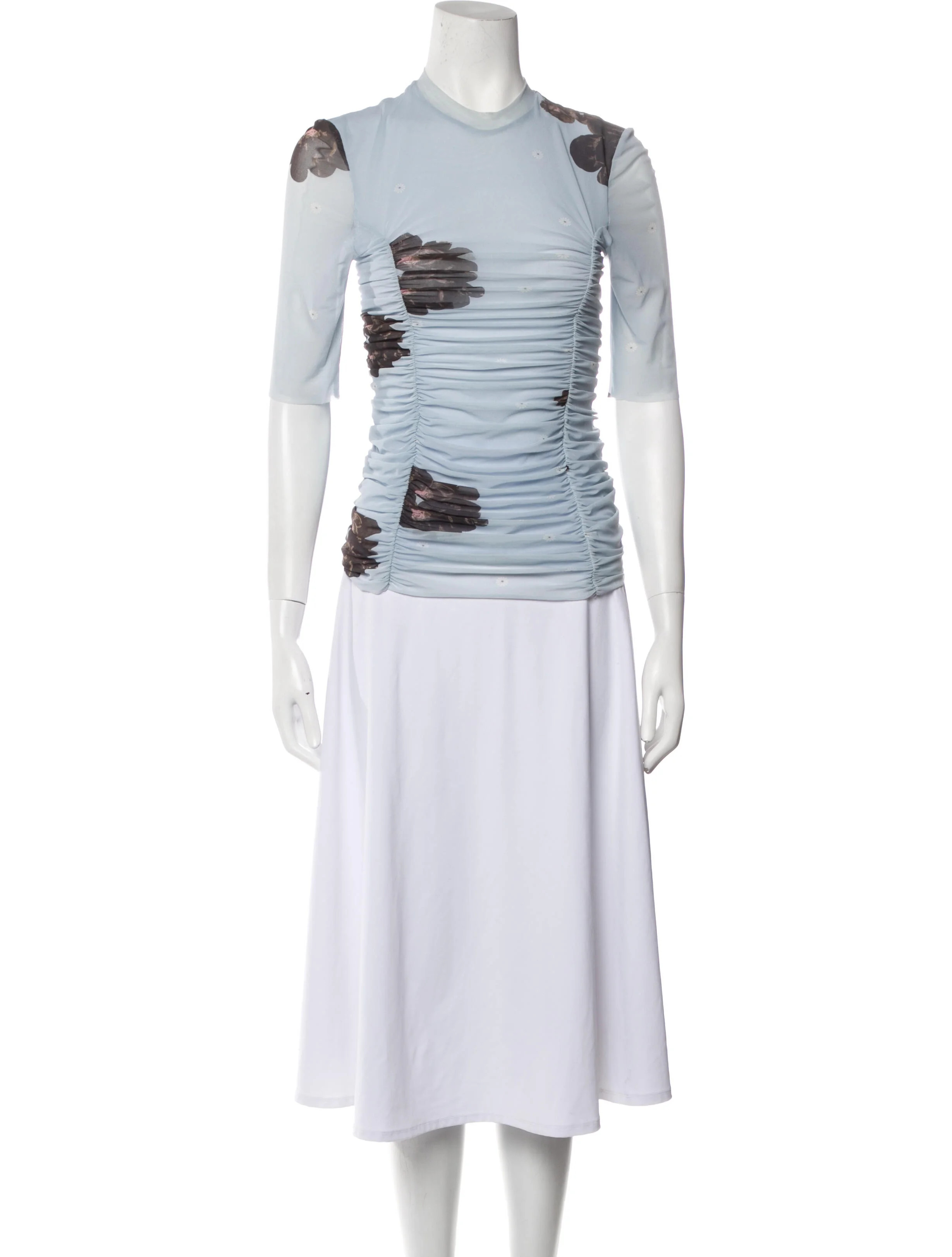 Printed Crew Neck Top | The RealReal