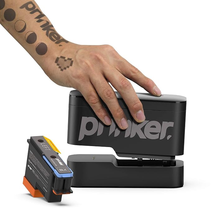 Prinker S Temporary Tattoo Device Package for Your Instant Custom Tattoos with Premium Cosmetic B... | Amazon (US)