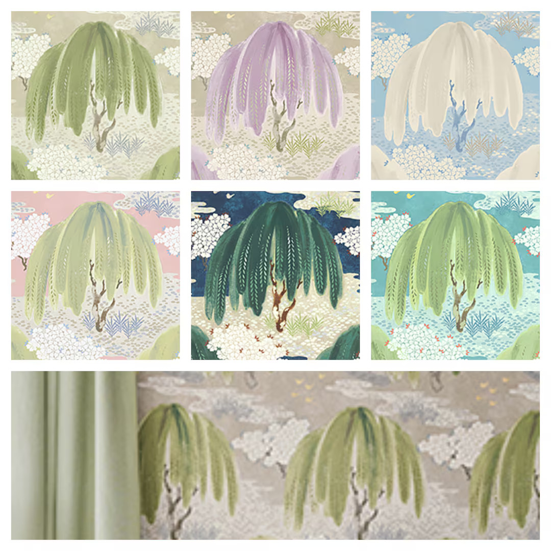 Thibaut Anna French Willow Tree Wallpaper (Packaged in double rolls) (other colors available) | Etsy (US)
