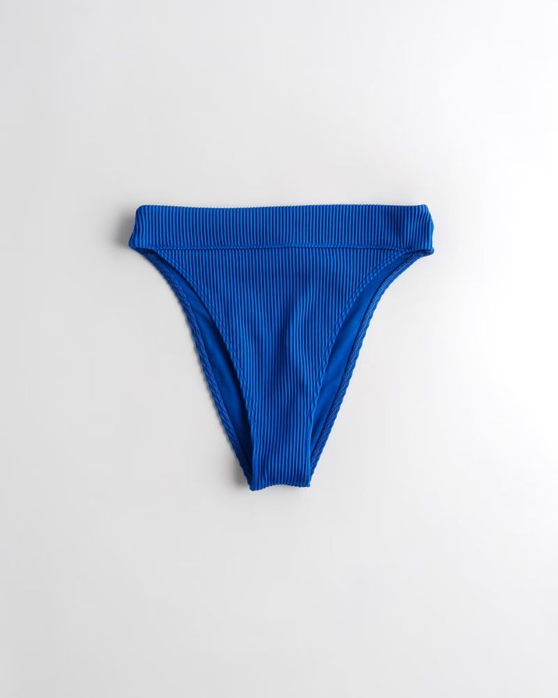 Girls Ribbed High-Waist High-Leg Bikini Bottom from Hollister | Hollister (US)