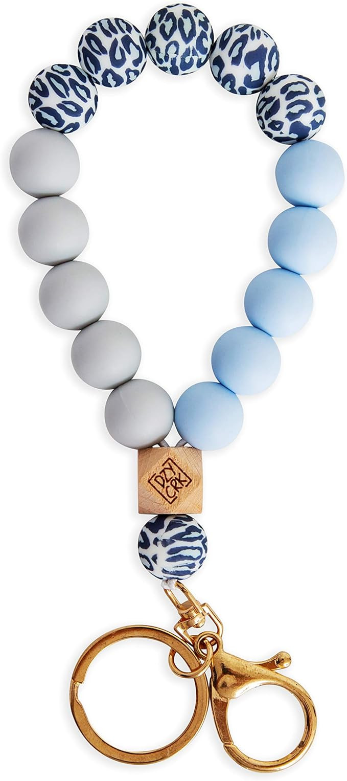 Dizzy Creek Designs Silicone Key Ring Bracelet for Women - Unique Stylish Beaded Bangle Wristlet ... | Amazon (US)