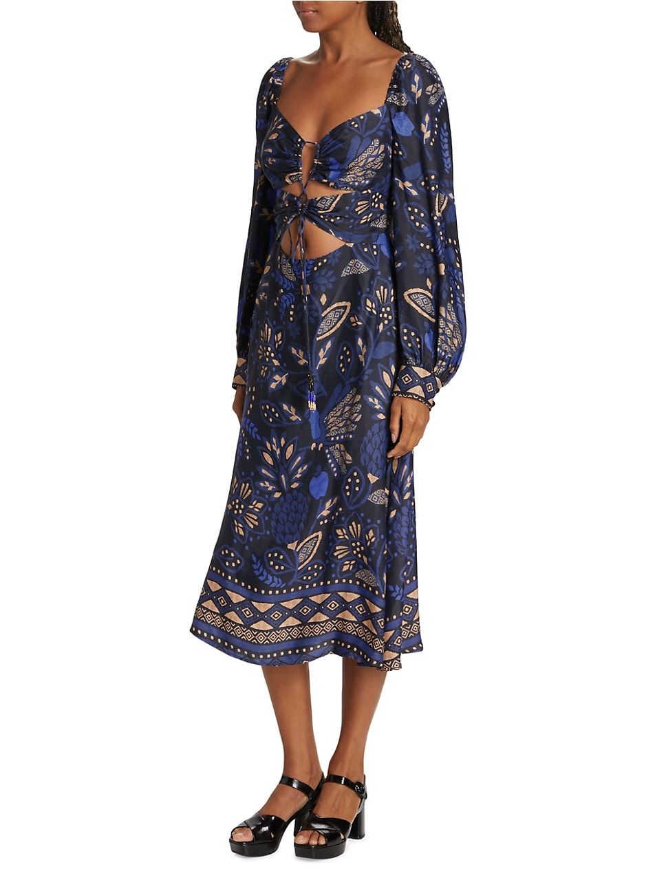 Macaw Forest Cutout Midi-Dress | Saks Fifth Avenue