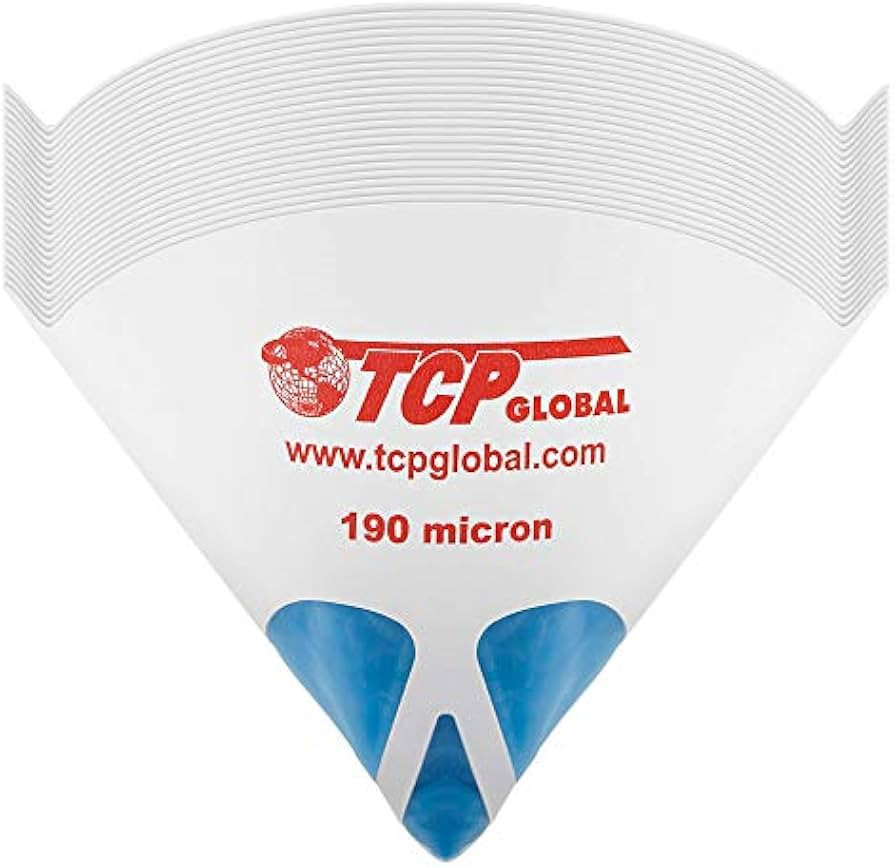 TCP Global 50 Pack of Ultra-Flow Blue Nylon Mesh Paint Strainers with 190 Micron Filter Tips - Pr... | Amazon (US)