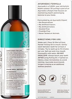 GuruNanda Coconut Oil Pulling with 7 Essential Oils and Vitamin D3, E, K2 (Mickey D), Helps with ... | Amazon (US)