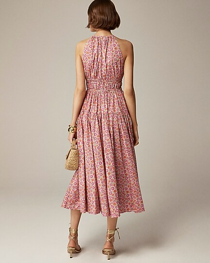 Tie-waist halter dress in Liberty® Ellie fabric | J. Crew US