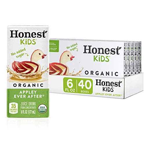 Honest Kids Appley Ever After, Organic Juice Drink, 6 Fl oz Juice Boxes, Pack Of 40, Apple | Amazon (US)