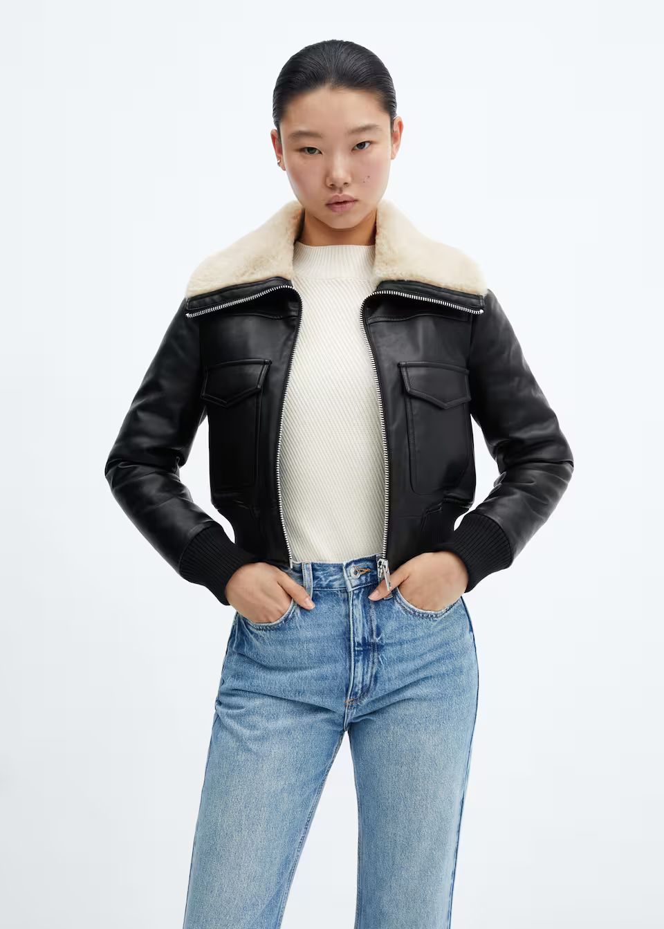 Double-faced bomber jacket | MANGO (US)