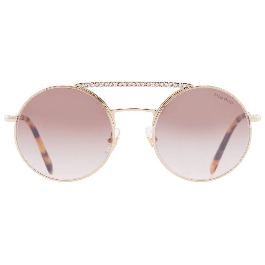Brown Gradient Mirror Silver Round Ladies Sunglasses | Jomashop.com & JomaDeals.com