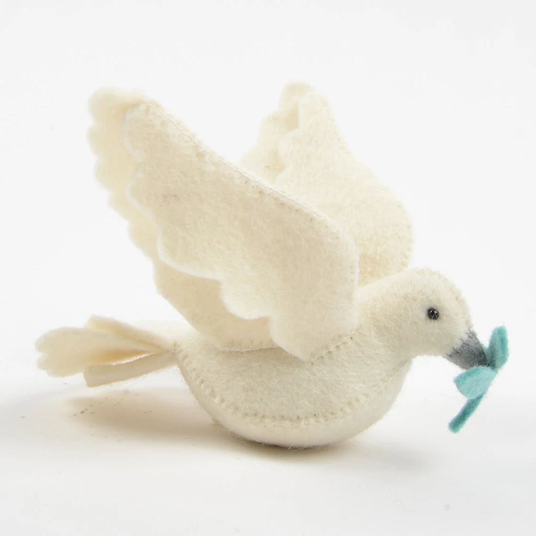 Felt Dove Ornament, Flying Dove Ornament, Felt Christmas Ornament | Etsy (US)