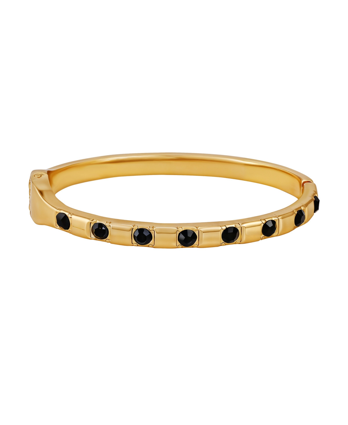 Guess Rhinestone Gold-Tone Bangle Bracelet - Gold | Macy's