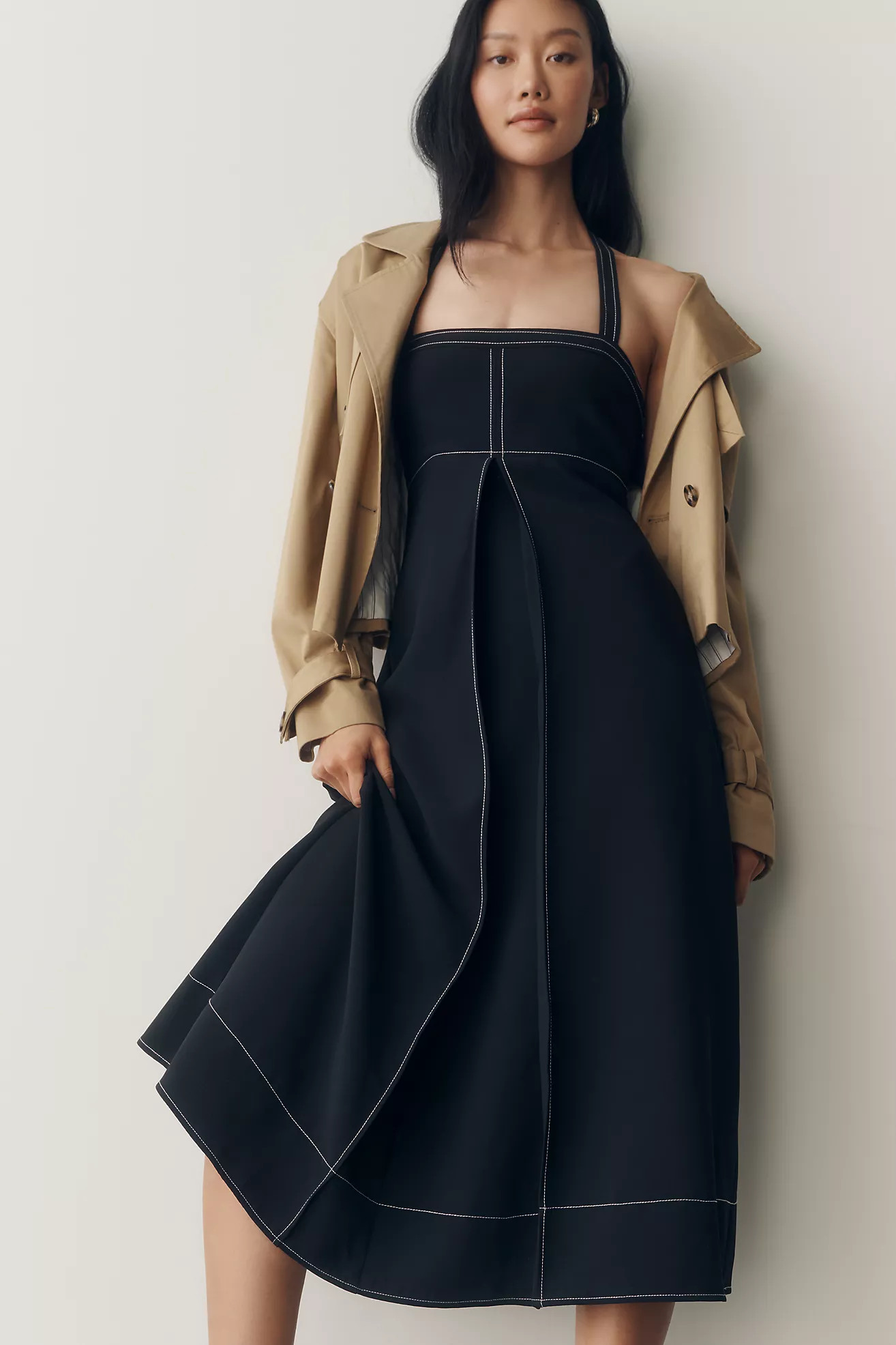 English Factory Halter Midi Dress | Anthropologie (US)