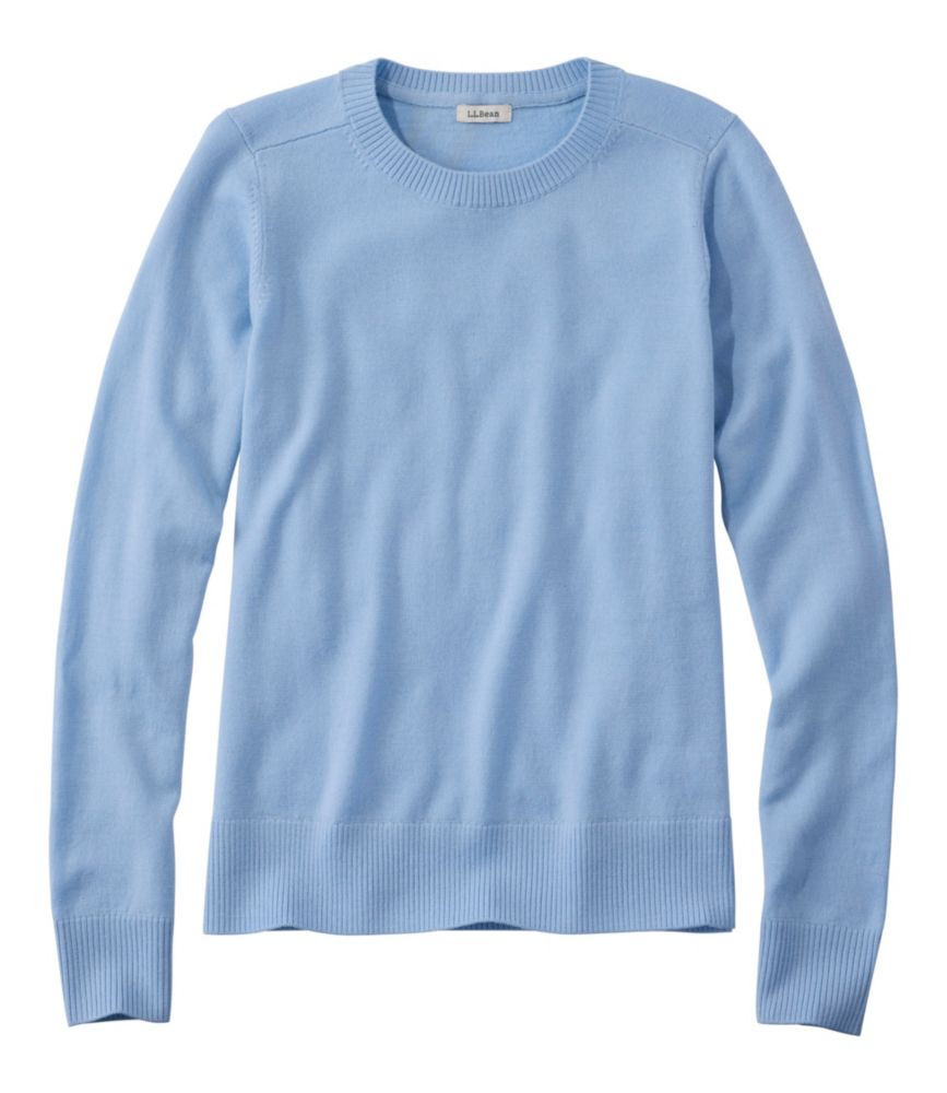 Women's Essential Merino Wool Sweater, Crewneck Seaboard Blue Small L. L.Bean | L.L. Bean
