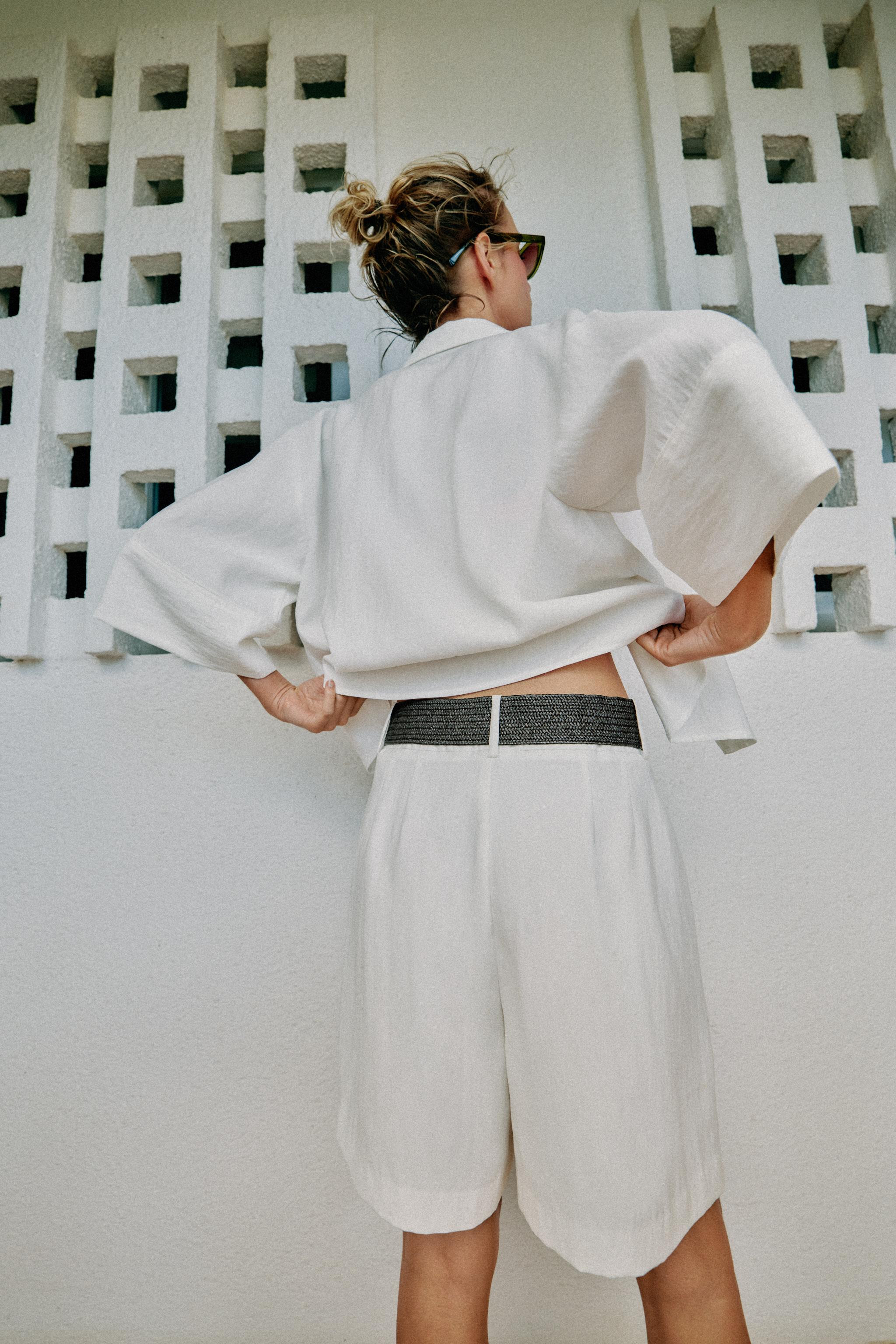 BELTED DARTED BERMUDA SHORTS | Zara UK