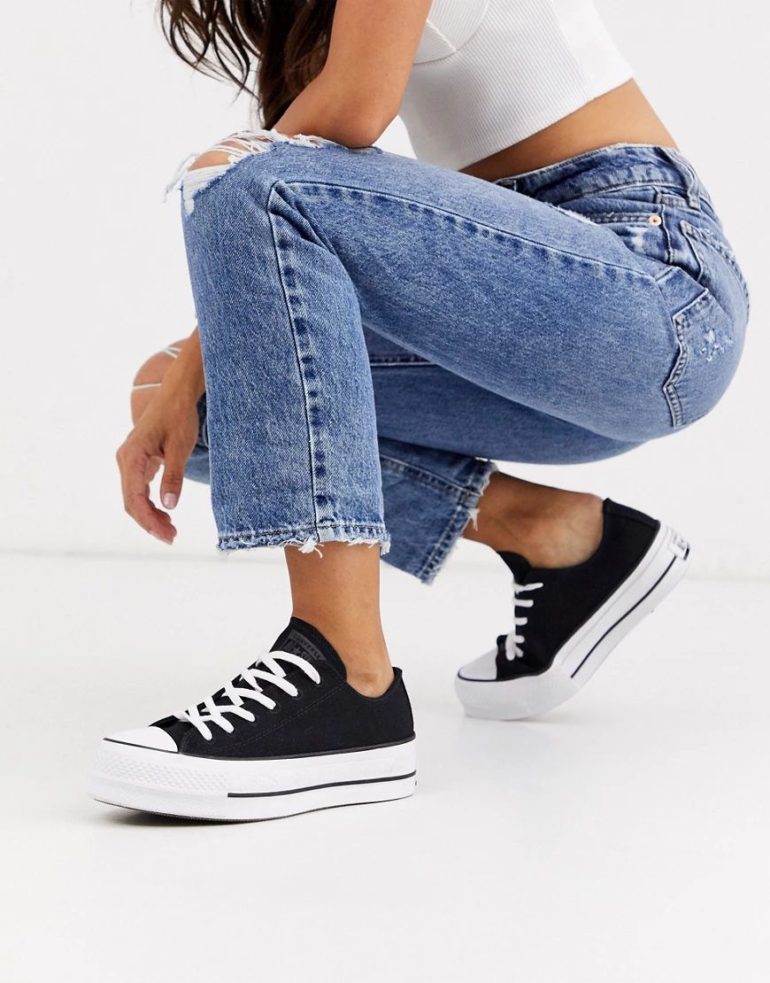 Converse black Chuck Taylor platform All Star Renew recycled trainers | ASOS (Global)