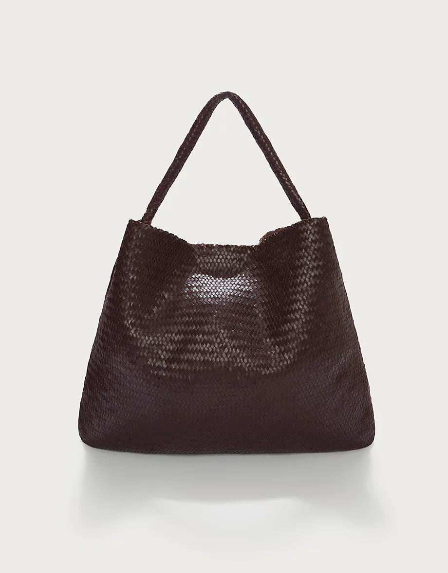 Leather Woven Oversized Shoulder Bag | Luxury Gifts | The  White Co... | The White Company UK & ROW