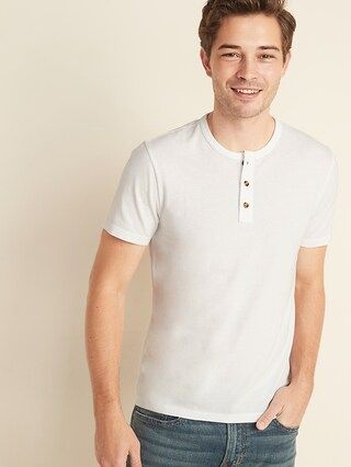 Soft-Washed Jersey Henley Tee for Men | Old Navy (US)
