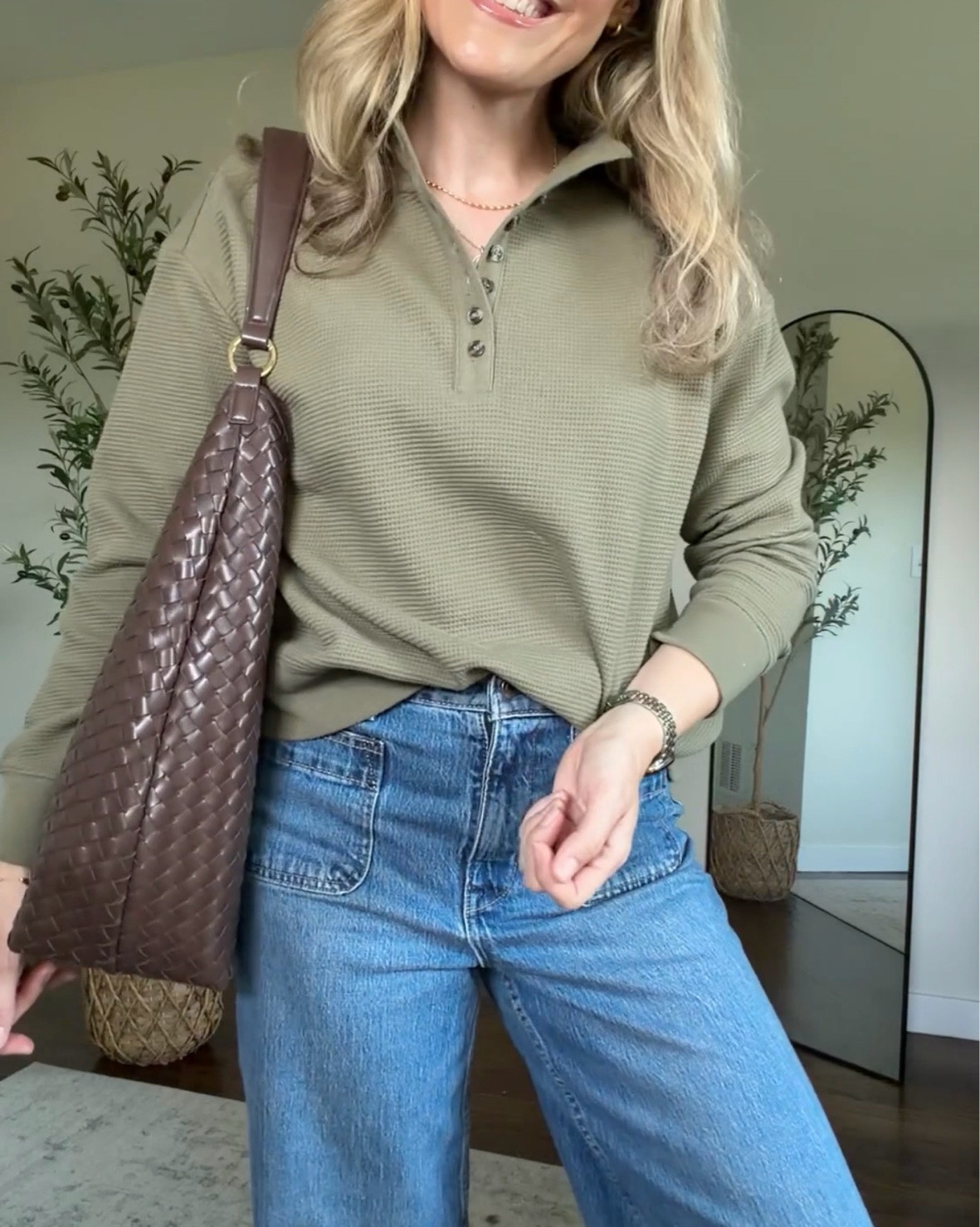 Still my favorite Walmart buy this fall is this waffle knit pullover, fits tts, size up for relaxed fit. I’m in a small. #walmartfashion

#LTKOver40 #LTKootd #LTKmomlife