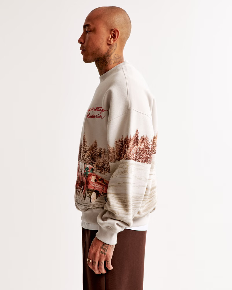 Budweiser Graphic Crew Sweatshirt | Abercrombie & Fitch (US)