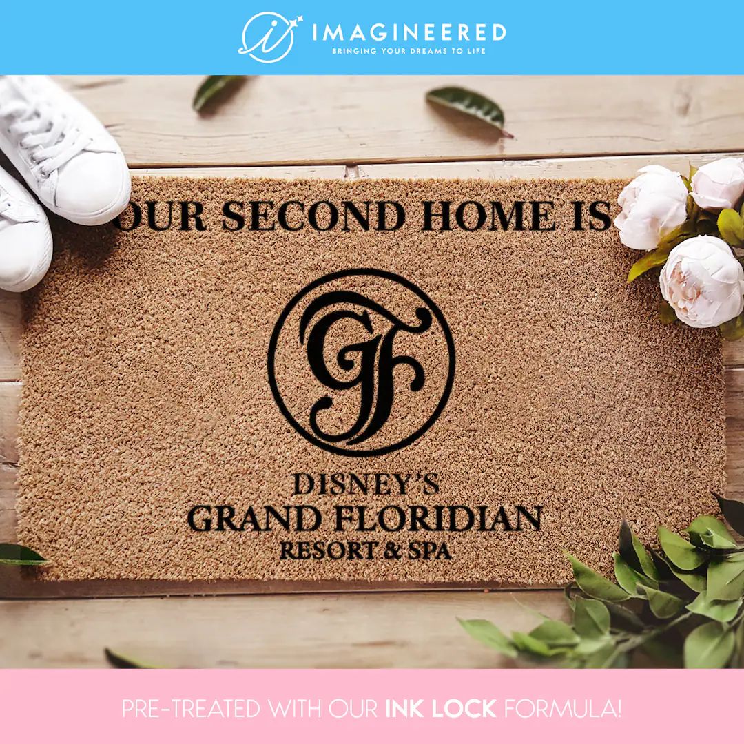 Our Second Home is Grand Floridian Welcome Doormat Disney Decor Disney World Coir Welcome Door Ma... | Etsy (US)