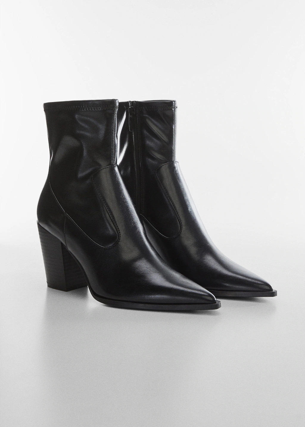 Pointed toe ankle boot with zip closure -  Women | Mango United Kingdom | MANGO (UK)