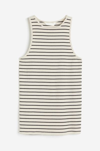 Débardeur côtelé - Noir - FEMME | H&M FR | H&M (FR, IT, ES, PT, BE)