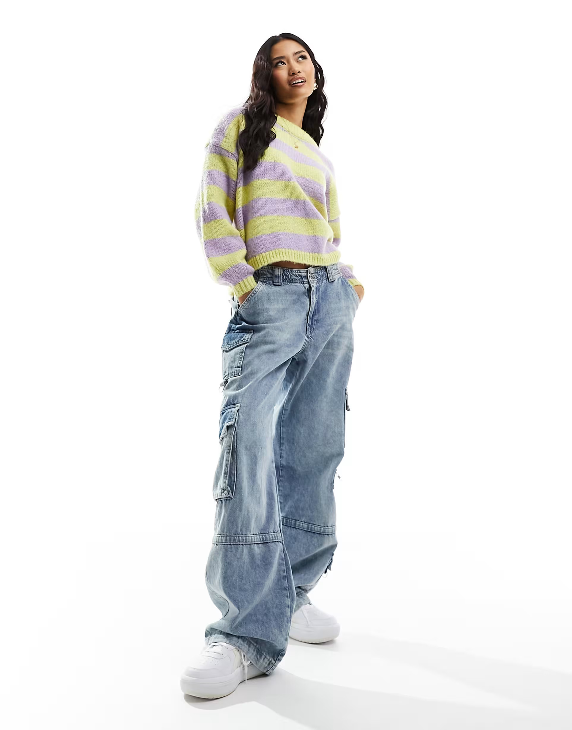 Only jumper in lime and lilac stripe | ASOS (Global)