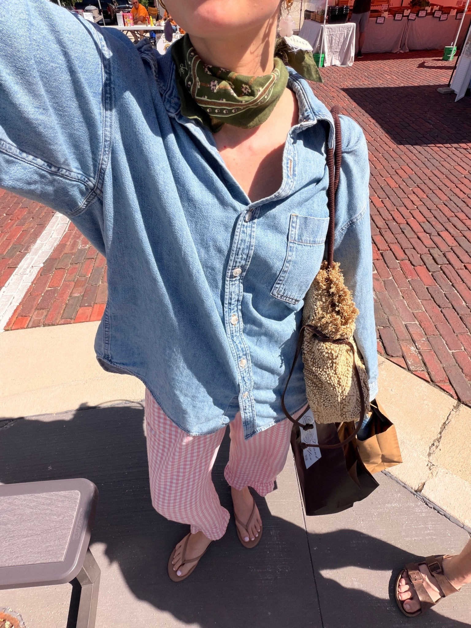 wearing medium in top and pants (part of set) also linked similar 

Summer outfit, farmers market

#LTKootd #LTKmomlife