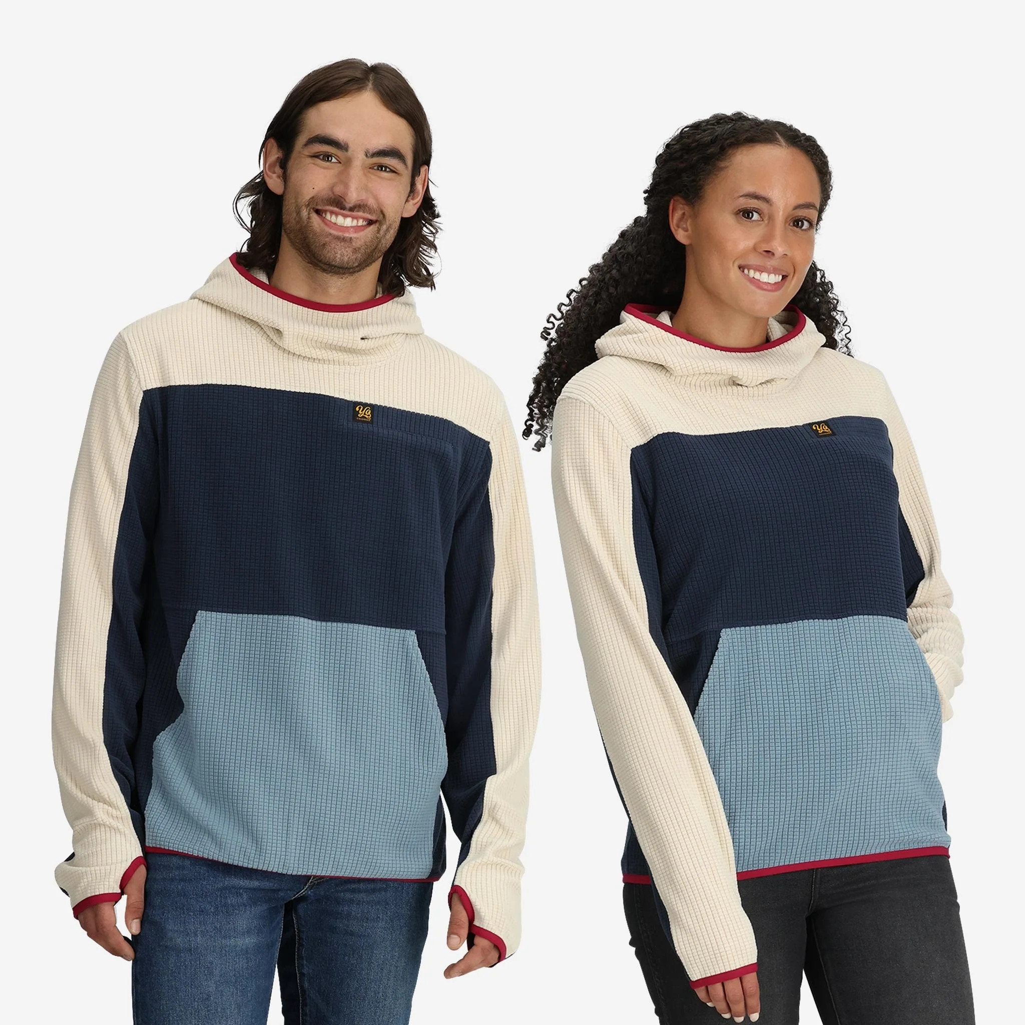 Unisex Verve Grid Fleece Hoodie in Alpine | YoColorado