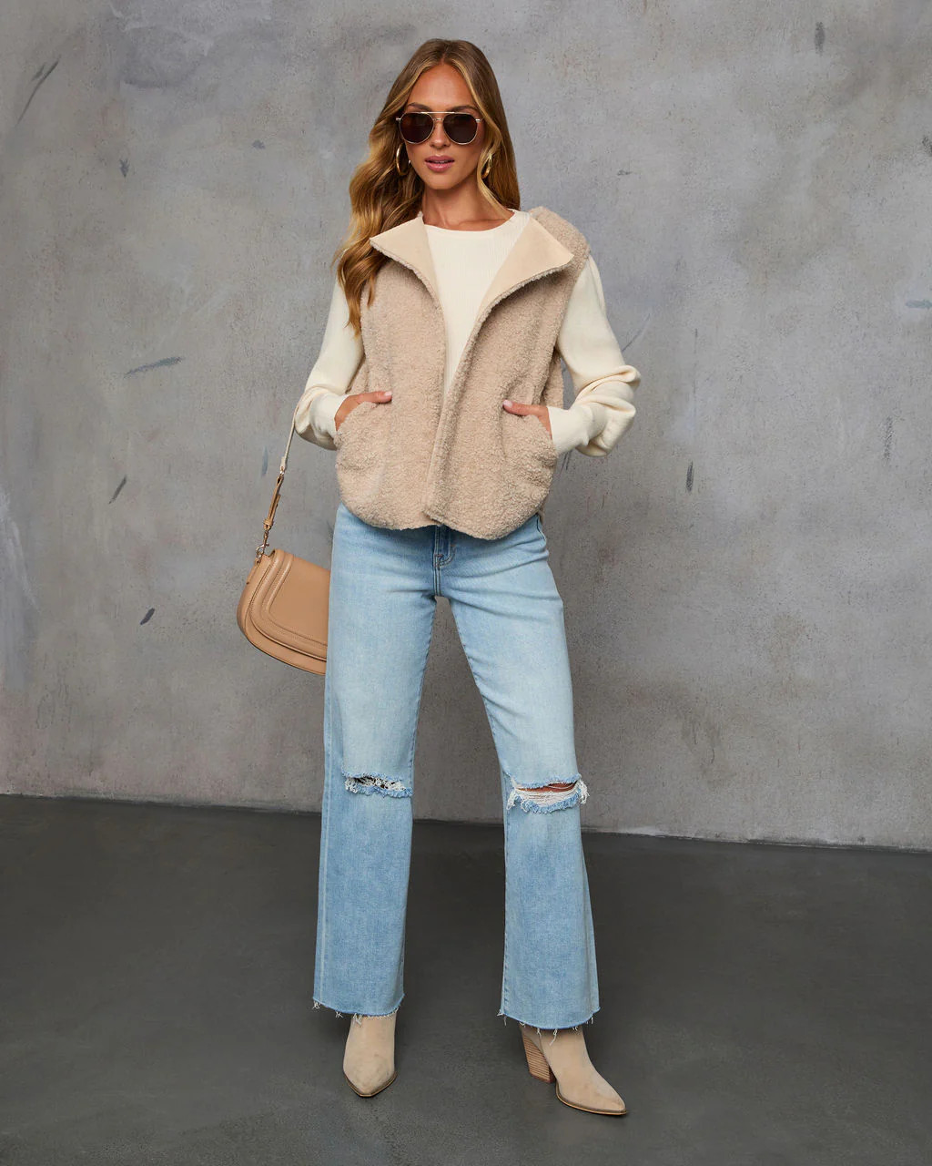 Corina Mae Teddy Open Front Vest | VICI