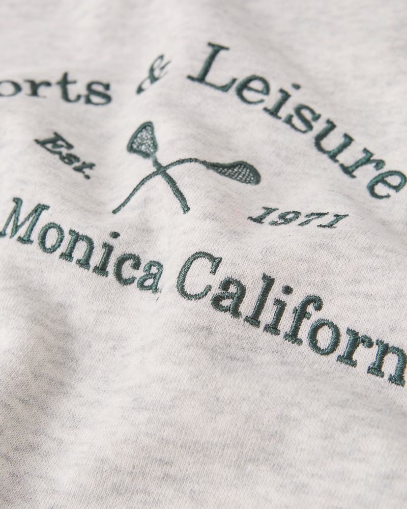 90s Sharkbite Cropped Graphic Crew Sweatshirt | Abercrombie & Fitch (US)