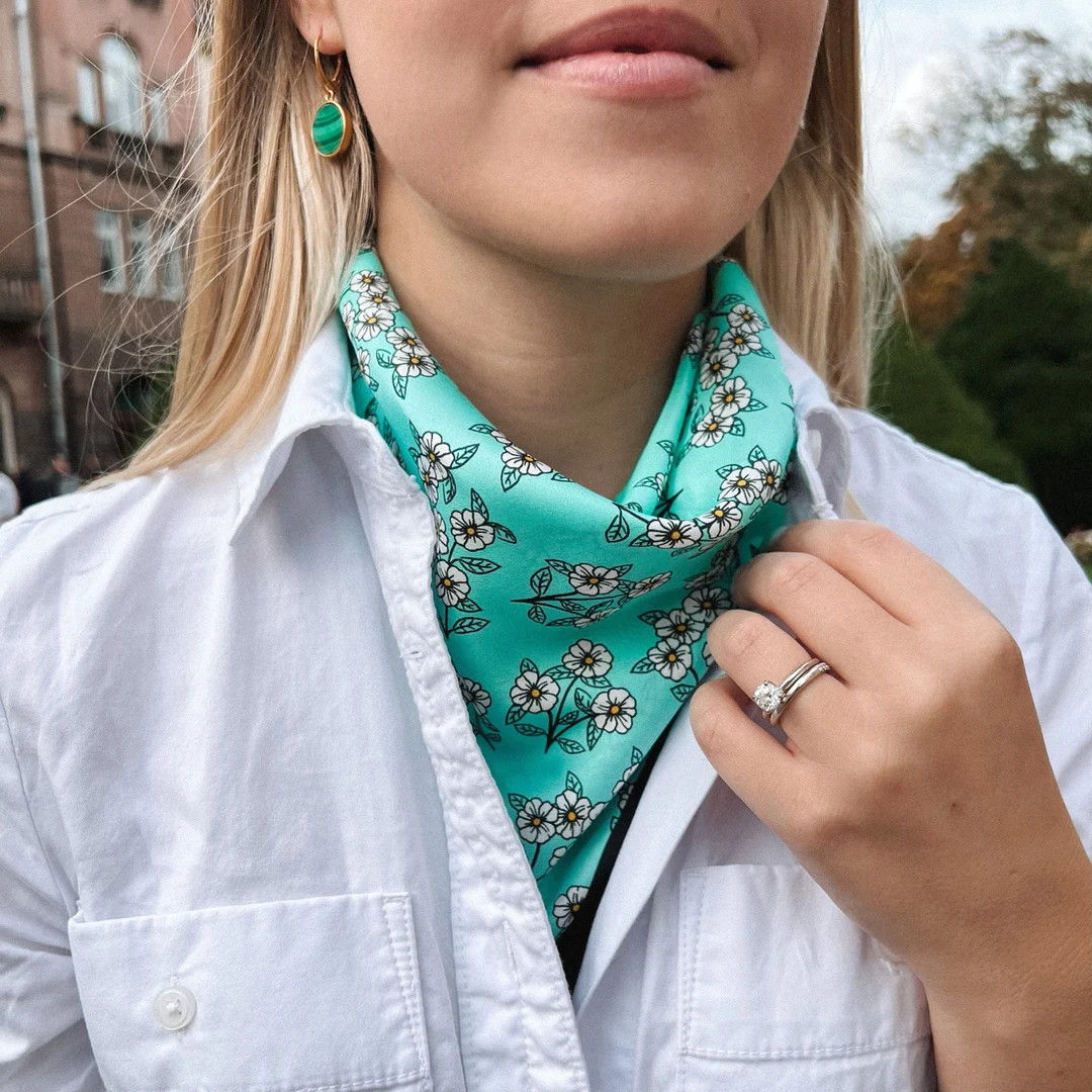 Turquoise Silk Scarf/ Silk Bandana, Aqua Mulberry Silk Scarf, Real Silk Hair Scarf, Pure Silk Nec... | Etsy (US)